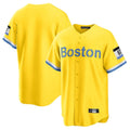 tocy B.Red Sox Blank Player Yellow Home Game Stitched Jerseys