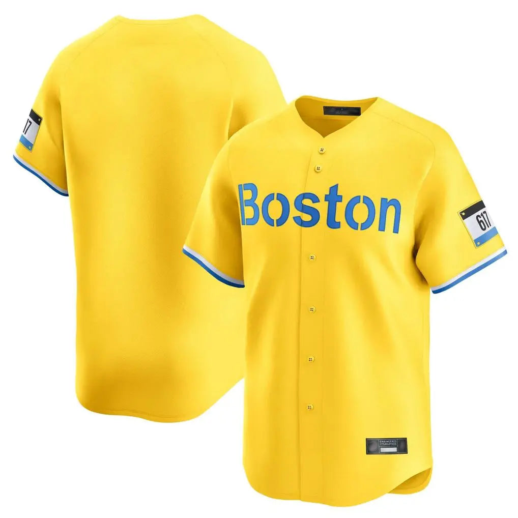tocy B.Red Sox Blank Player Yellow Limited Home Game Stitched Jerseys