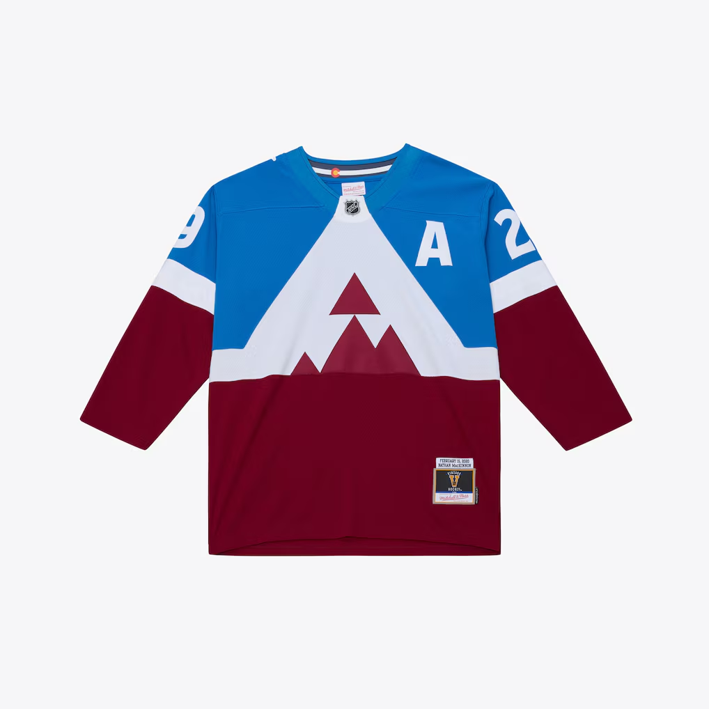 Tocy C.Avalanche Nathan MacKinnon Mitchell & Ness Blue 2020 Power Play Jerseys