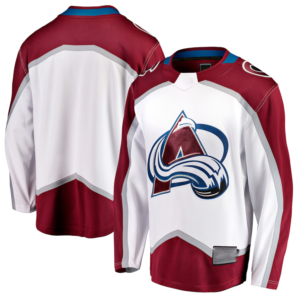 Tocy C.Avalanche White Away Breakaway Jerseys