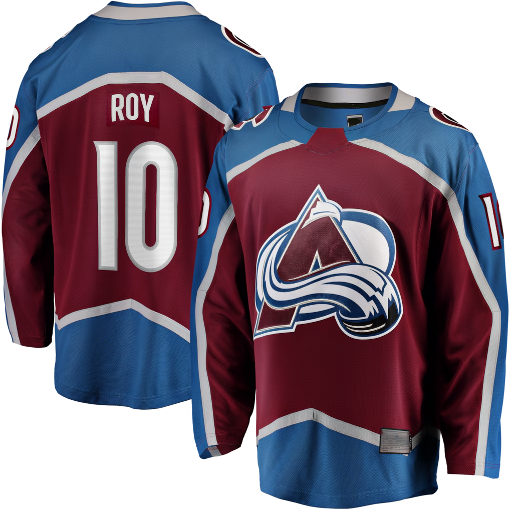 Tocy C.Avalanche #10 Nicolas Roy Burgundy Home Breakaway Jerseys