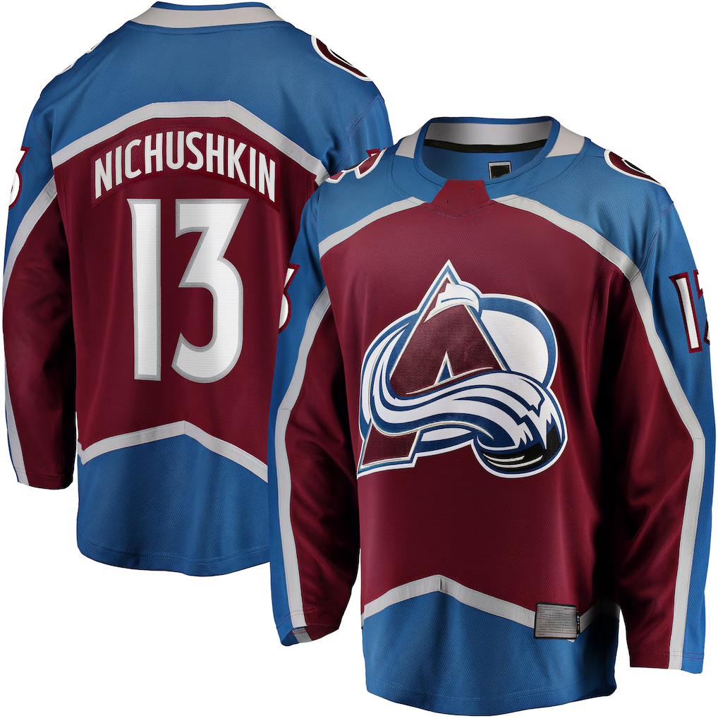 Tocy C.Avalanche #13 Valeri Nichushkin Burgundy Breakaway Player Jerseys