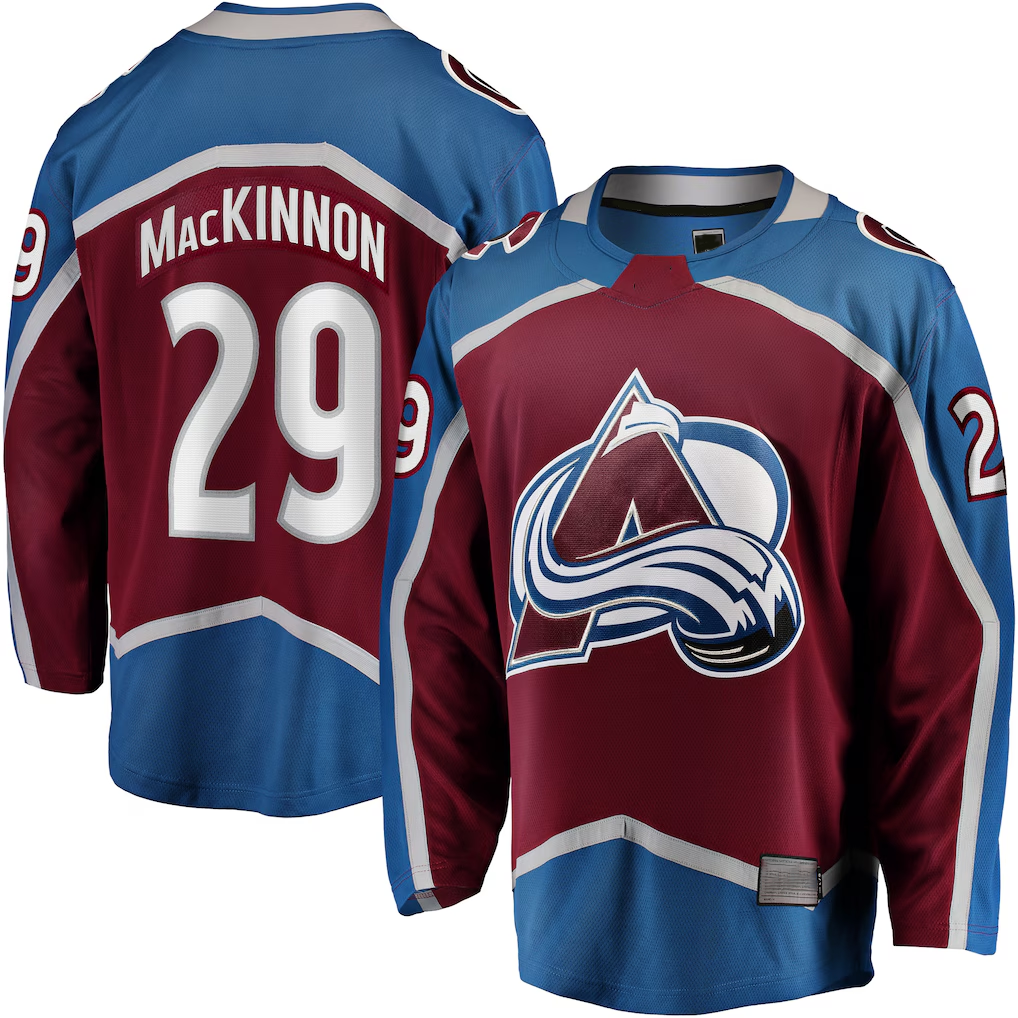 Tocy C.Avalanche #29 Nathan MacKinnon Burgundy Home Breakaway Jerseys