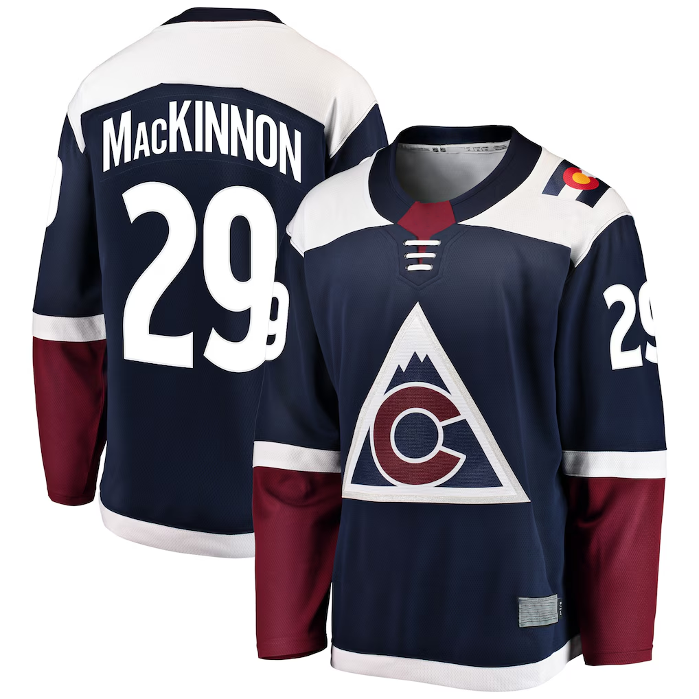 Tocy C.Avalanche #29 Nathan MacKinnon Navy Breakaway Jerseys