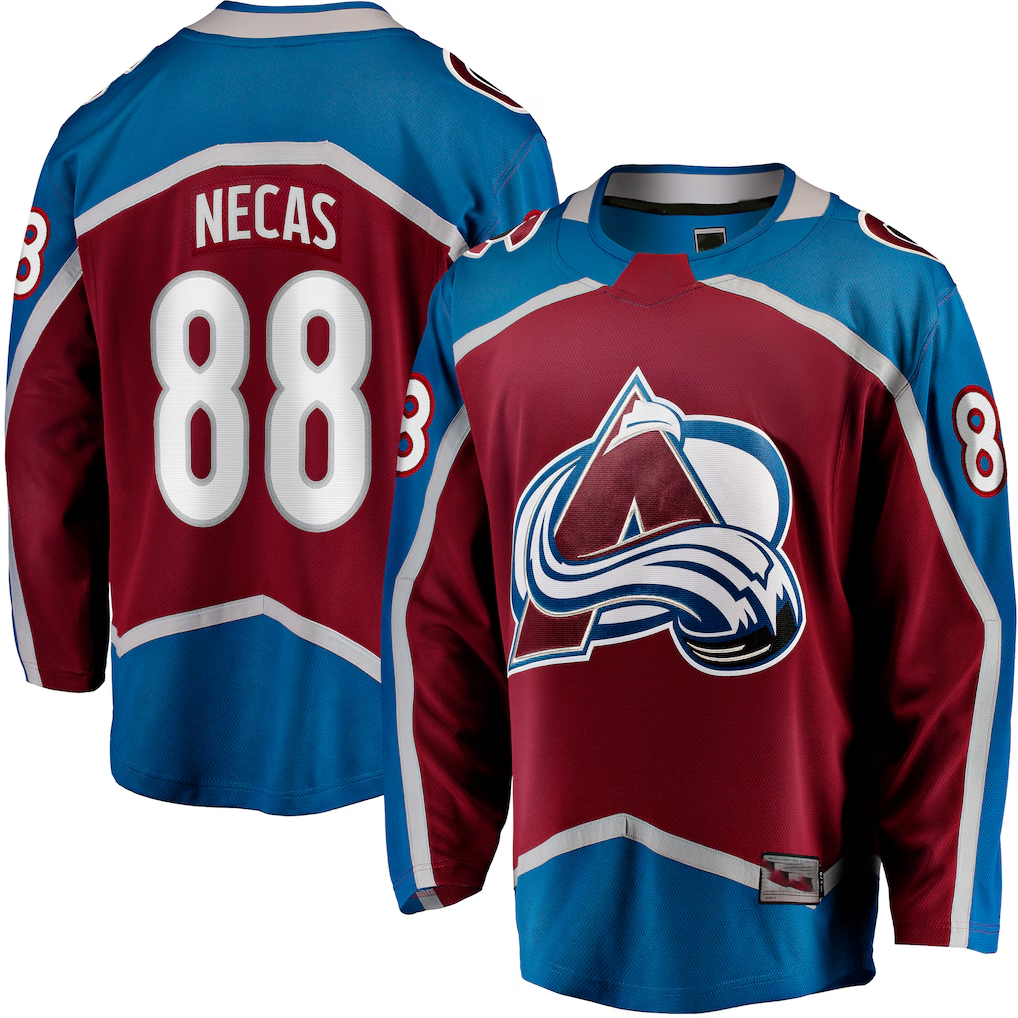 Tocy C.Avalanche #88 Martin Necas Burgundy Breakaway Player Jerseys