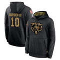 tocy C.Bears #10 Luther Burden III Player Black Salute to Service Pullover Hoodies Limited Stitched Jerseys