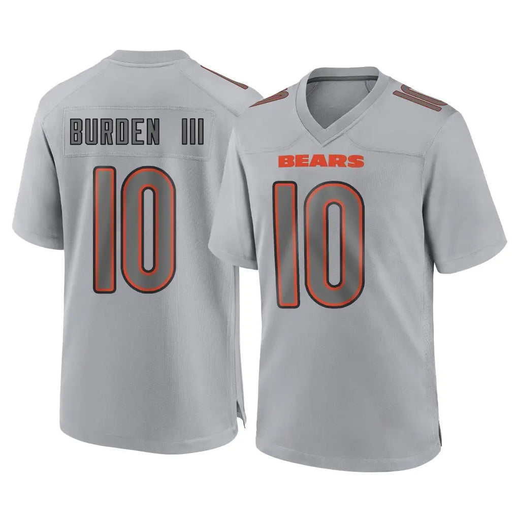 tocy C.Bears #10 Luther Burden III Player Gray Atmosphere Fashion Game Stitched Jerseys