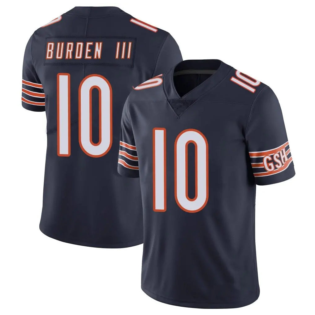 tocy C.Bears #10 Luther Burden III Player Navy Vapor Untouchable Limited Home Game Stitched Jerseys