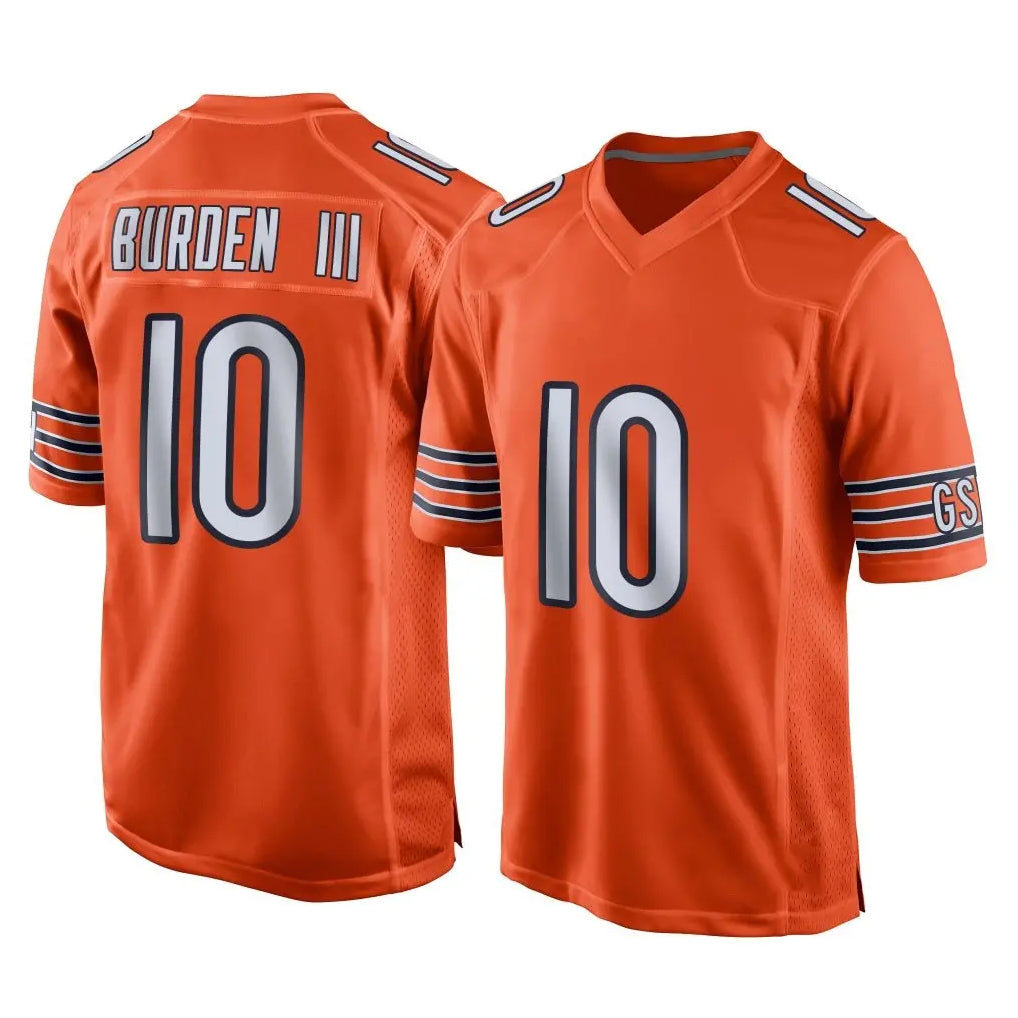 tocy C.Bears #10 Luther Burden III Player Orange Home Game Stitched Jerseys