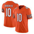 tocy C.Bears #10 Luther Burden III Player Orange Vapor F.U.S.E. Limited Home Game Stitched Jerseys