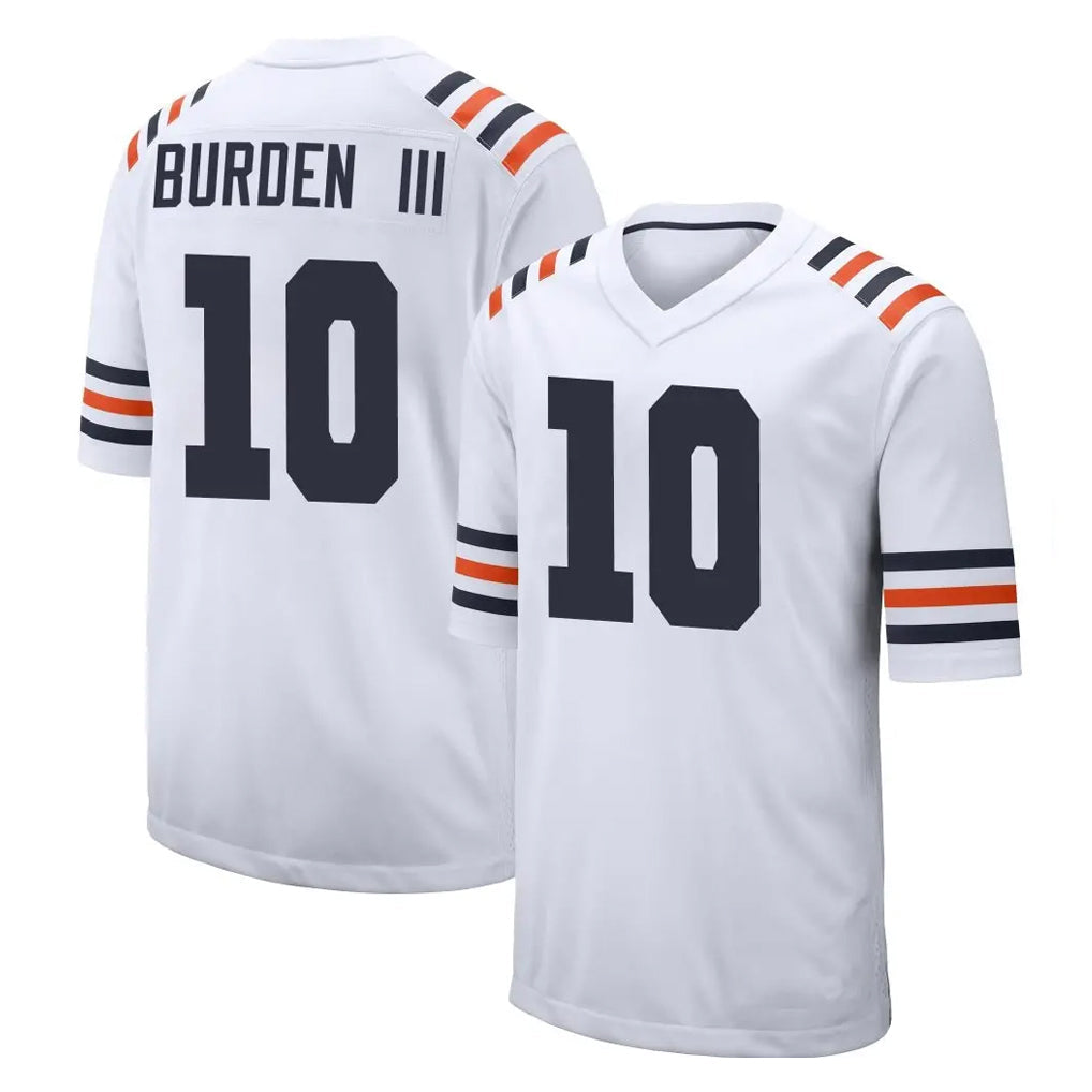 tocy C.Bears #10 Luther Burden III Player White Classic Home Game Stitched Jerseys