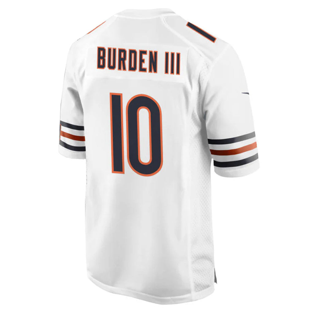 tocy C.Bears #10 Luther Burden III Player White Home Game Stitched Jerseys