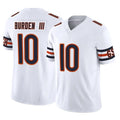 tocy C.Bears #10 Luther Burden III Player White Vapor F.U.S.E. Limited Home Game Stitched Jerseys