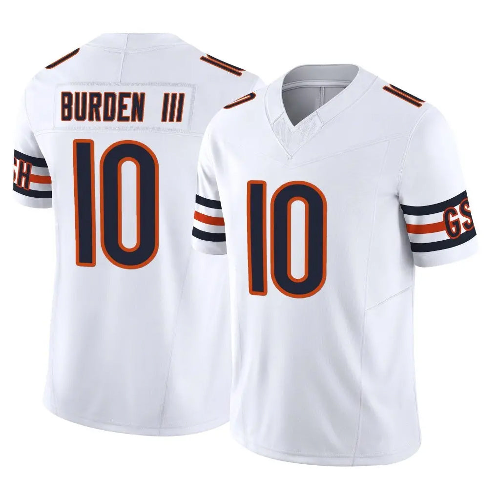 tocy C.Bears #10 Luther Burden III Player White Vapor F.U.S.E. Limited Home Game Stitched Jerseys