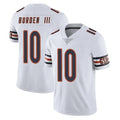 tocy C.Bears #10 Luther Burden III Player White Vapor Untouchable Limited Home Game Stitched Jerseys