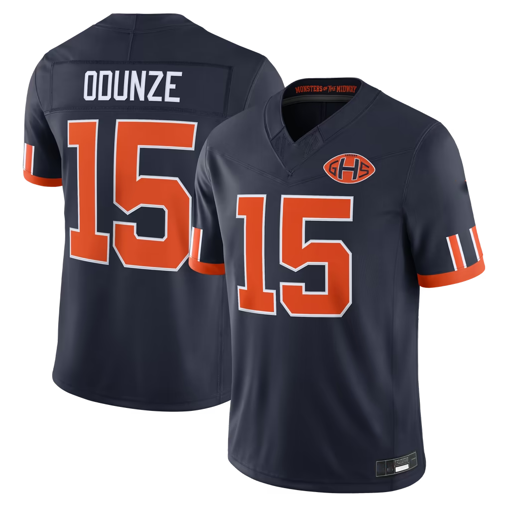 Tocy C.Bears #15 Rome Odunze Navy 2026 Rivalries Collection Limited Stitched Jerseys