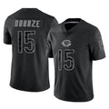 tocy C.Bears #15 Rome Odunze Player Black REFLECTIVE Limited Game Stitched Jerseys