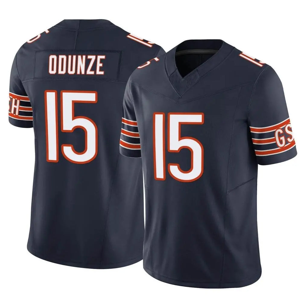 tocy C.Bears #15 Rome Odunze Player Navy Vapor F.U.S.E. Limited Home Game Stitched Jerseys