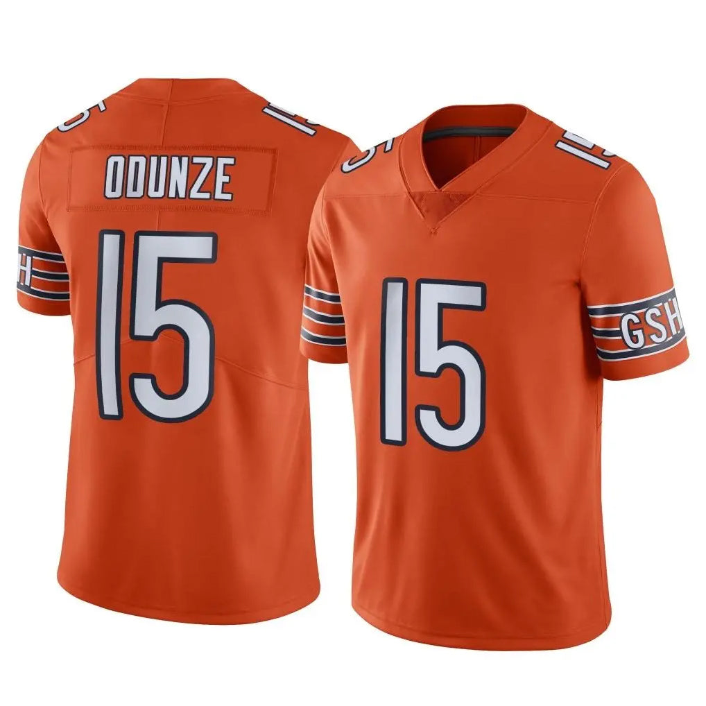 tocy C.Bears #15 Rome Odunze Player Orange Alternate Vapor Limited Home Game Stitched Jerseys
