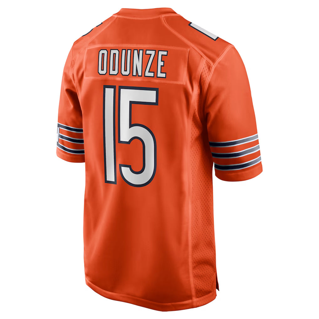 tocy C.Bears #15 Rome Odunze Player Orange Home Game Stitched Jerseys