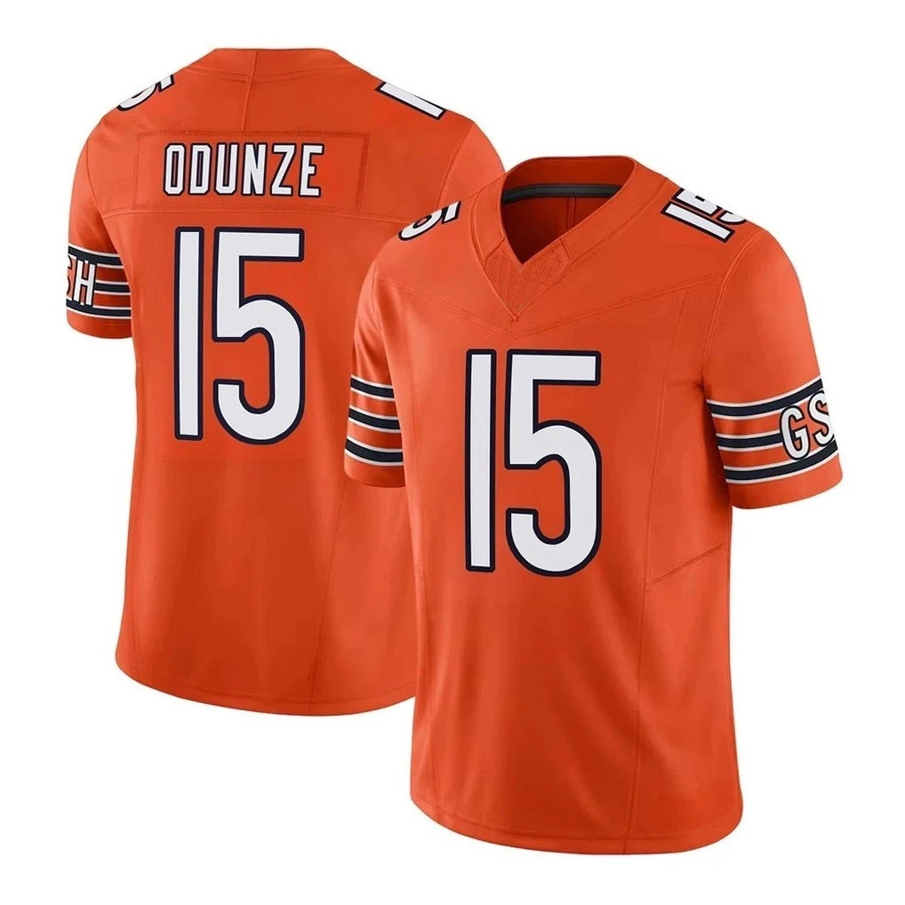 tocy C.Bears #15 Rome Odunze Player Orange Vapor F.U.S.E. Limited Home Game Stitched Jerseys