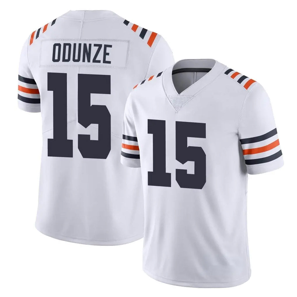 tocy C.Bears #15 Rome Odunze Player White Classic Vapor Limited Home Game Stitched Jerseys