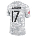 tocy C.Bears #17 Tyson Bagent Player Arctic Camo Salute to Service Limited Stitched Jerseys