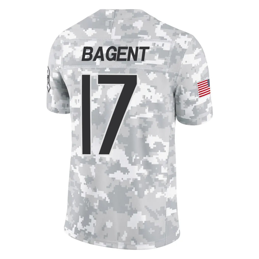 tocy C.Bears #17 Tyson Bagent Player Arctic Camo Salute to Service Limited Stitched Jerseys