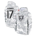 tocy C.Bears #17 Tyson Bagent Player Arctic Camo Salute to Service Pullover Hoodies Limited Stitched Jerseys