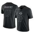 tocy C.Bears #17 Tyson Bagent Player Black REFLECTIVE Limited Game Stitched Jerseys