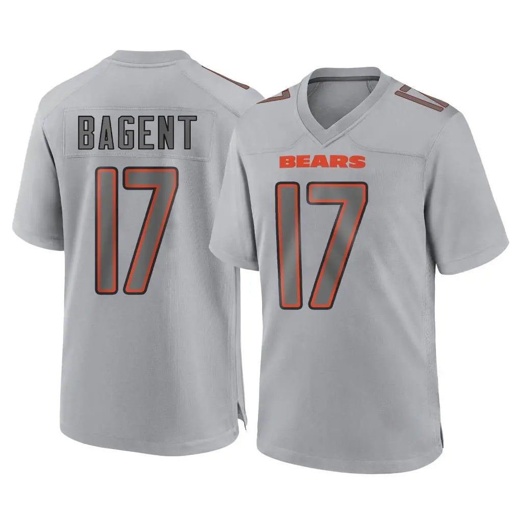 tocy C.Bears #17 Tyson Bagent Player Gray Atmosphere Fashion Game Stitched Jerseys