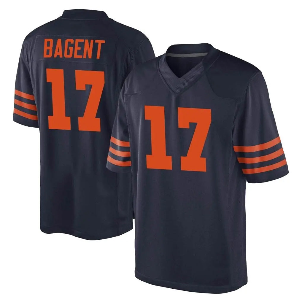 tocy C.Bears #17 Tyson Bagent Player Navy Blue Alternate Game Stitched Jerseys