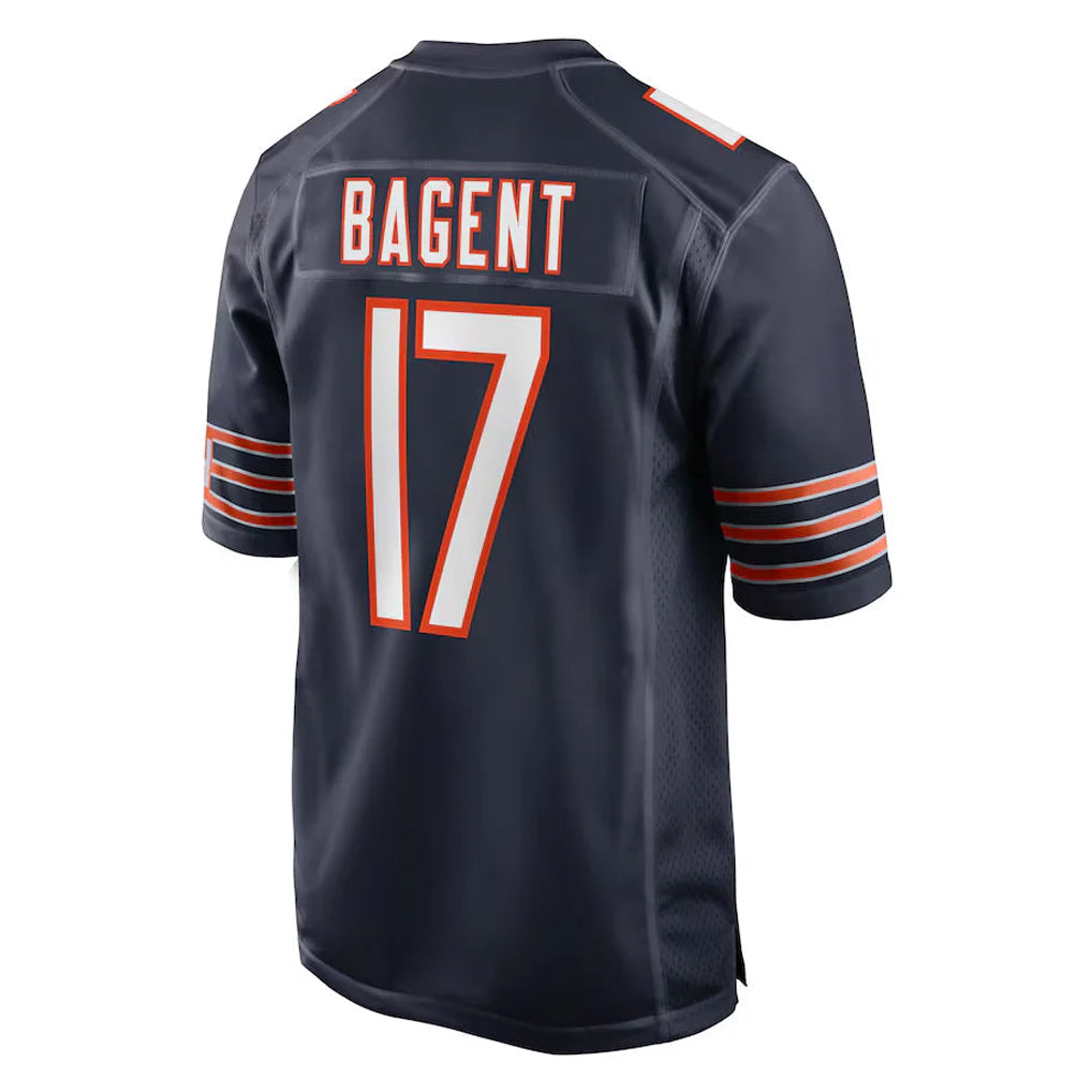 tocy C.Bears #17 Tyson Bagent Player Navy Home Game Stitched Jerseys