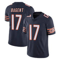 tocy C.Bears #17 Tyson Bagent Player Navy Vapor Untouchable Limited Home Game Stitched Jerseys