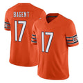 tocy C.Bears #17 Tyson Bagent Player Orange Vapor F.U.S.E. Limited Home Game Stitched Jerseys