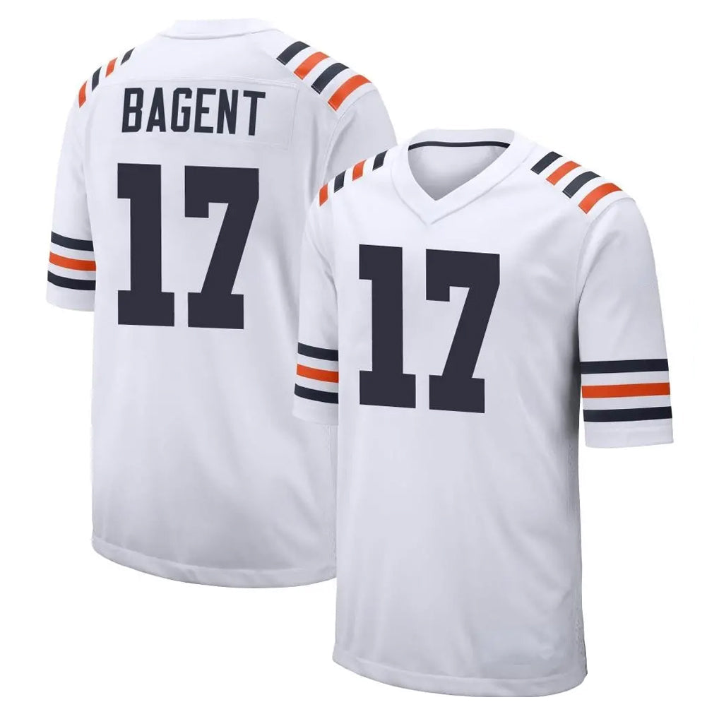 tocy C.Bears #17 Tyson Bagent Player White Classic Home Game Stitched Jerseys