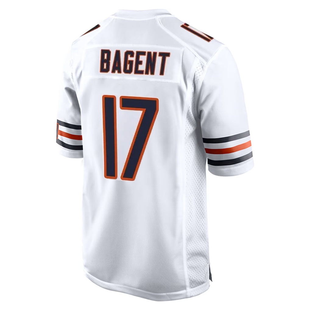 tocy C.Bears #17 Tyson Bagent Player White Home Game Stitched Jerseys