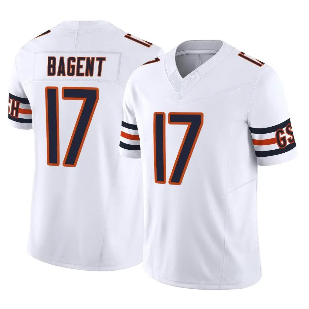 tocy C.Bears #17 Tyson Bagent Player White Vapor F.U.S.E. Limited Home Game Stitched Jerseys