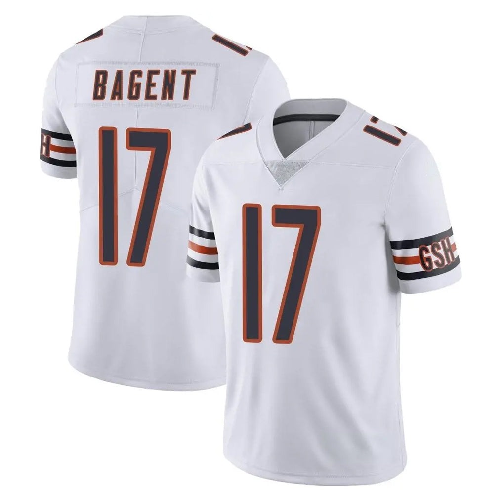tocy C.Bears #17 Tyson Bagent Player White Vapor Untouchable Limited Home Game Stitched Jerseys