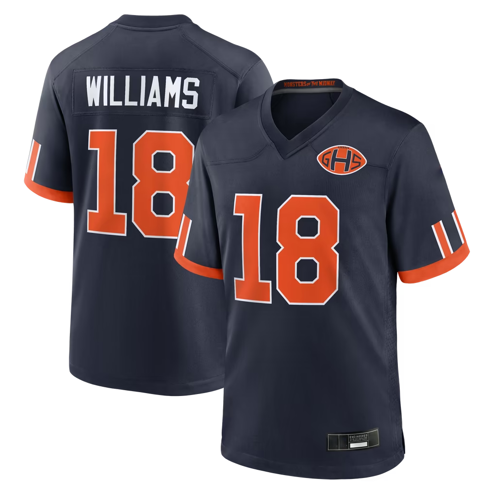 Tocy C.Bears #18 Caleb Williams Navy 2026 Rivalries Collection Game Stitched Jerseys