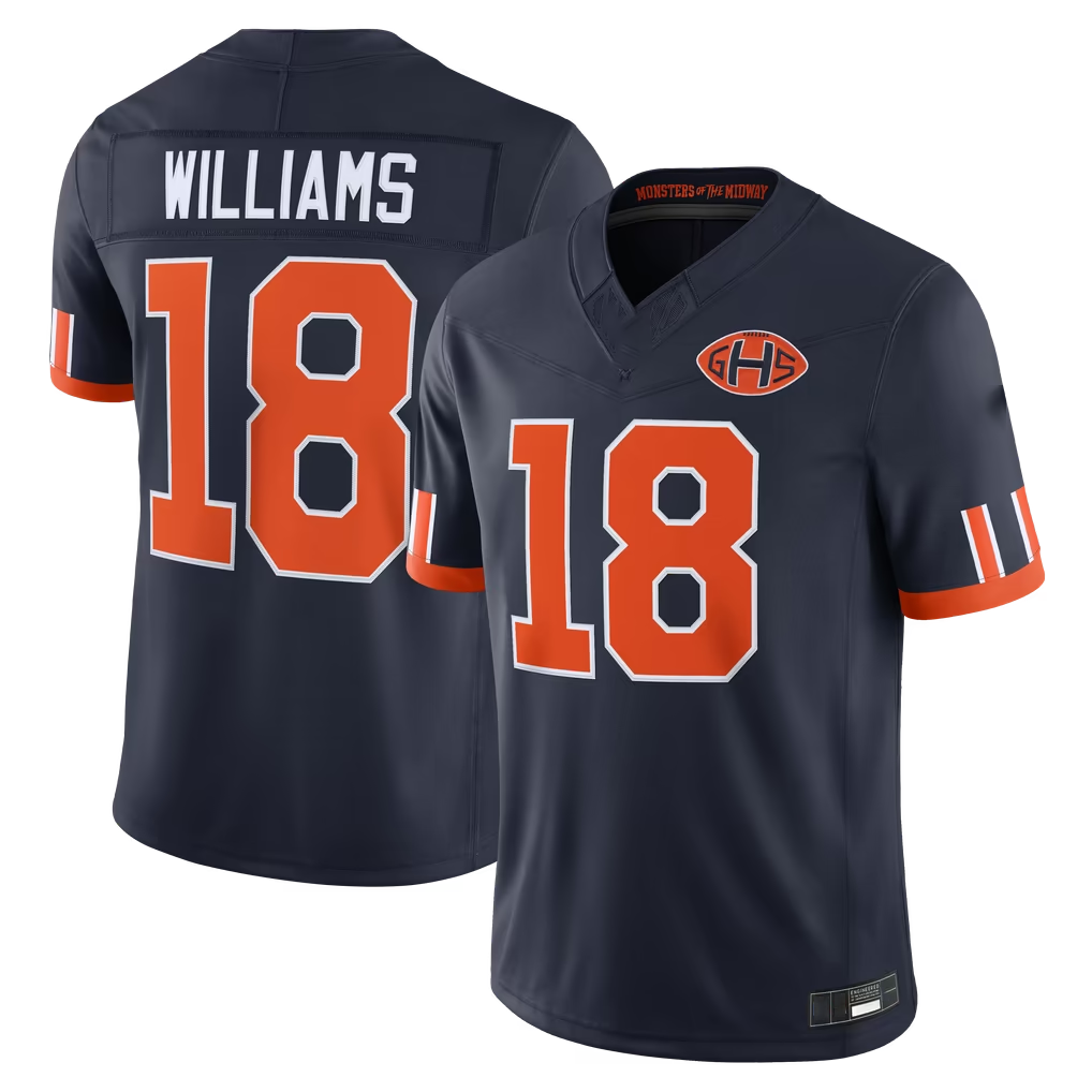 Tocy C.Bears #18 Caleb Williams Navy 2026 Rivalries Collection Limited Stitched Jerseys