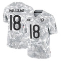 tocy C.Bears #18 Caleb Williams Player Arctic Camo Salute to Service Limited Stitched Jerseys