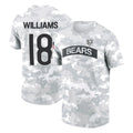 tocy C.Bears #18 Caleb Williams Player Arctic Camo Salute to Service Performance T-Shirt Limited Stitched Jerseys