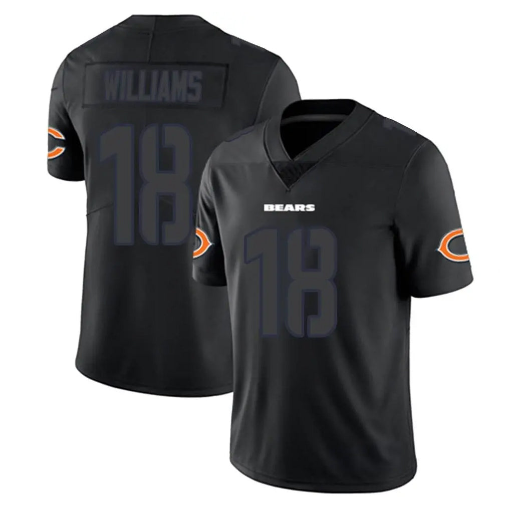 tocy C.Bears #18 Caleb Williams Player Black Impact Limited Game Stitched Jerseys