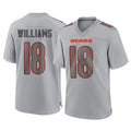 tocy C.Bears #18 Caleb Williams Player Gray Atmosphere Fashion Game Stitched Jerseys