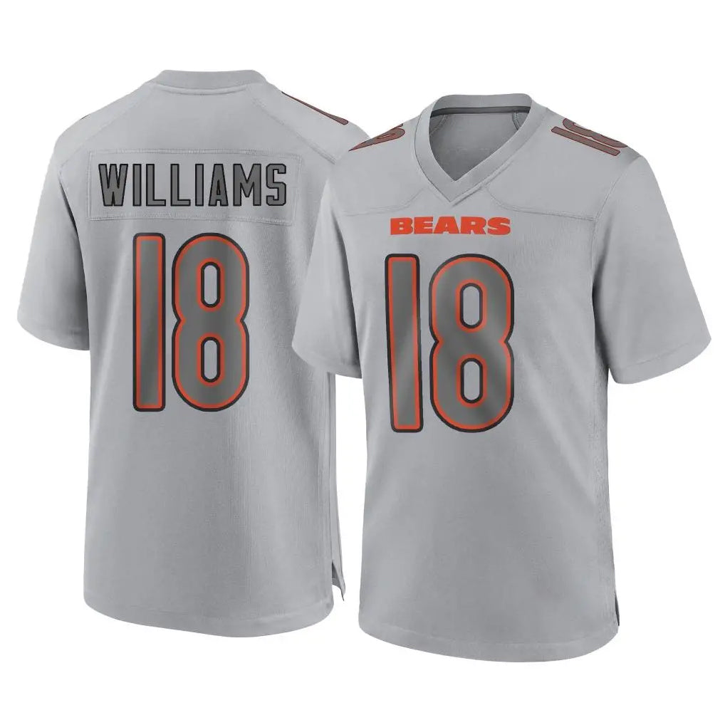 tocy C.Bears #18 Caleb Williams Player Gray Atmosphere Fashion Game Stitched Jerseys