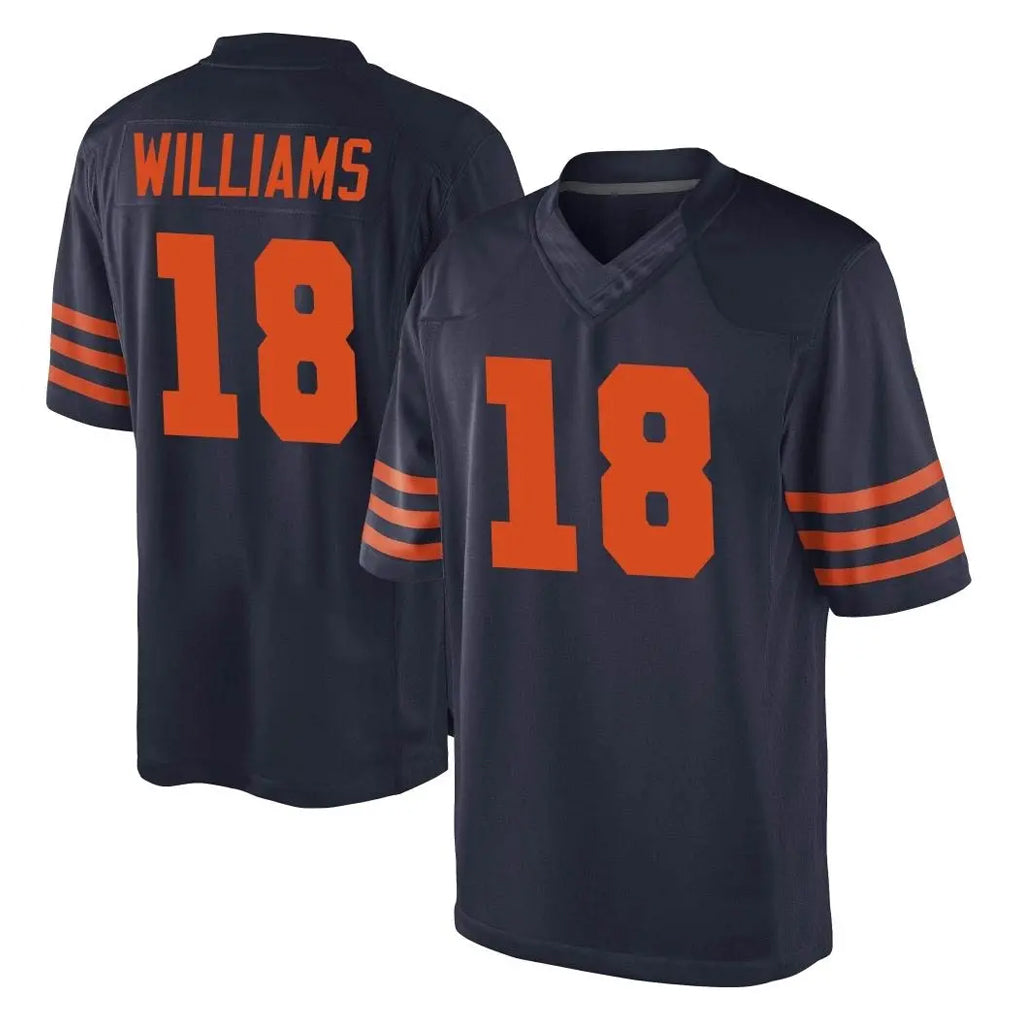 tocy C.Bears #18 Caleb Williams Player Navy Blue Alternate Game Stitched Jerseys