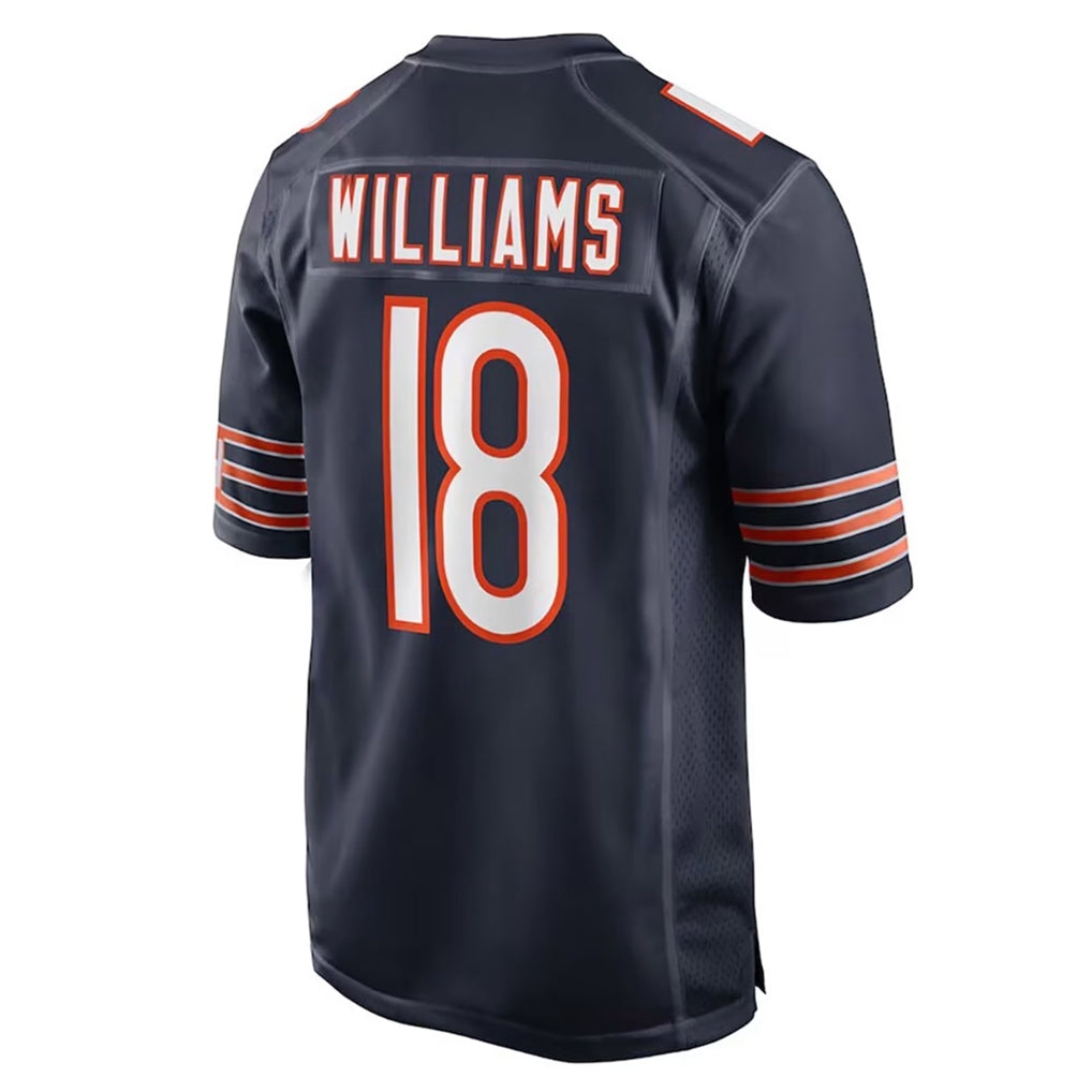 tocy C.Bears #18 Caleb Williams Player Navy Home Game Stitched Jerseys