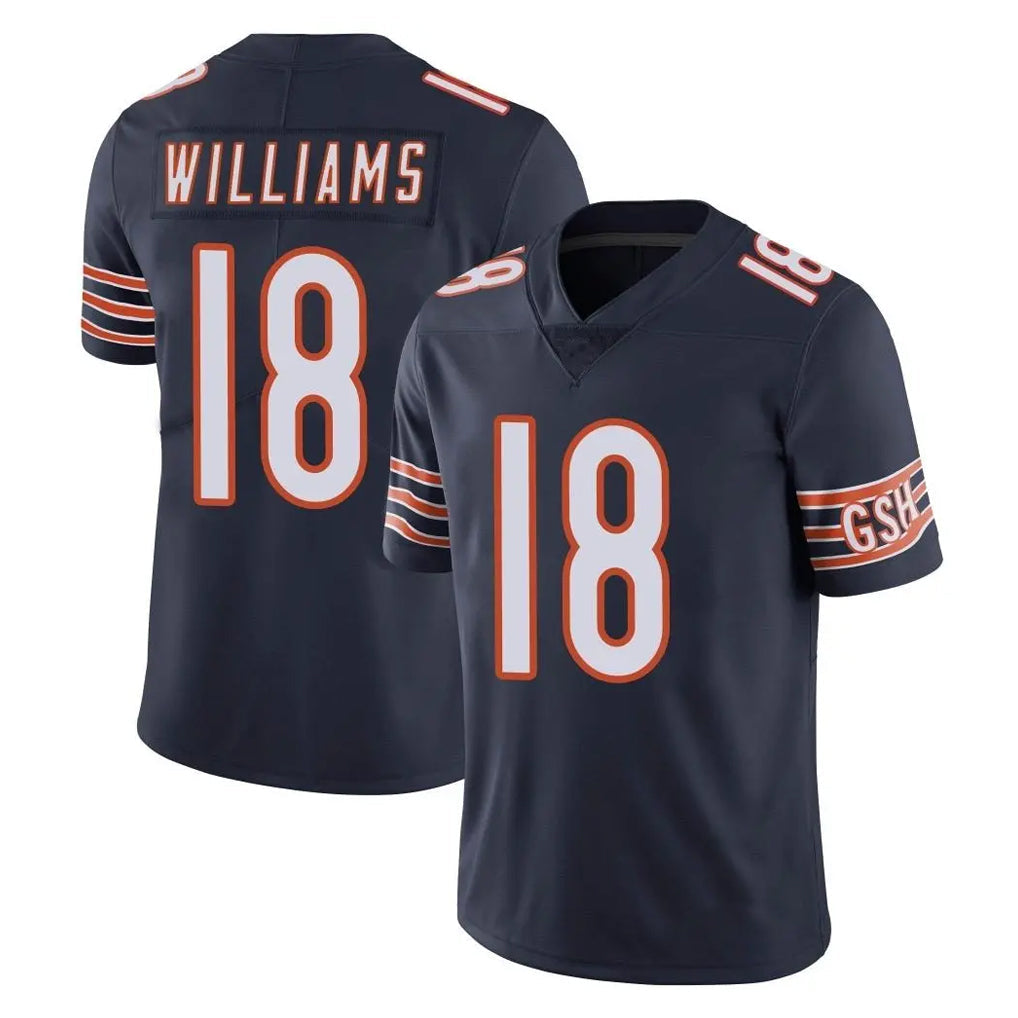 tocy C.Bears #18 Caleb Williams Player Navy Vapor Untouchable Limited Home Game Stitched Jerseys
