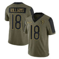tocy C.Bears #18 Caleb Williams Player Olive Salute to Service Limited Stitched Jerseys